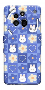 Чехол Кролики-цветочки для Nothing Phone (3a) Pro