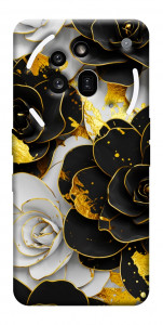 Чехол Flower black-white для Nothing Phone (3a) Pro