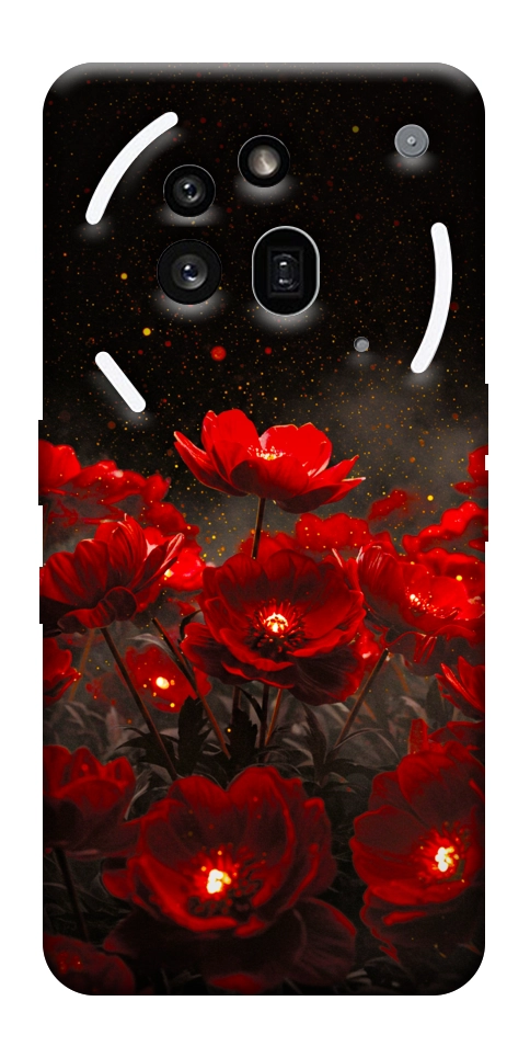 Чехол Burning flowers для Nothing Phone (3a) Pro