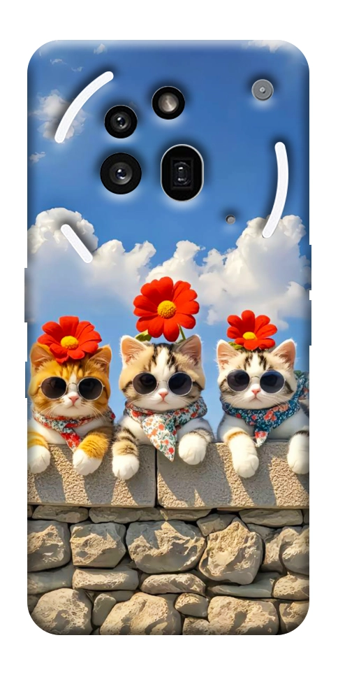 Чохол Flower cats для Nothing Phone (3a) Pro