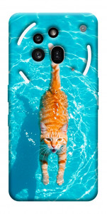 Чехол Cat swimming для Nothing Phone (3a) Pro