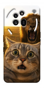 Чехол Shocked cat and lion для Nothing Phone (3a) Pro