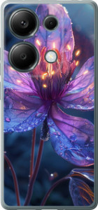 Чехол для Xiaomi Poco M6 Pro Магический цветок (Фиолетовый)