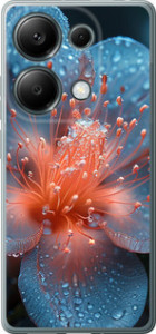 Чехол для Xiaomi Poco M6 Pro Роса на цветке (Фиолетовый)