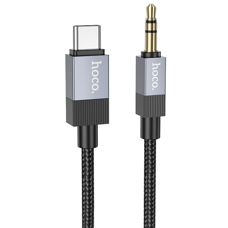 Аудио кабель Aux Hoco UPA32B Clever digital (Type-C to AUX 3.5mm) (1m) (Black)