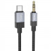 Аудио кабель Aux Hoco UPA32B Clever digital (Type-C to AUX 3.5mm) (1m) (Black)