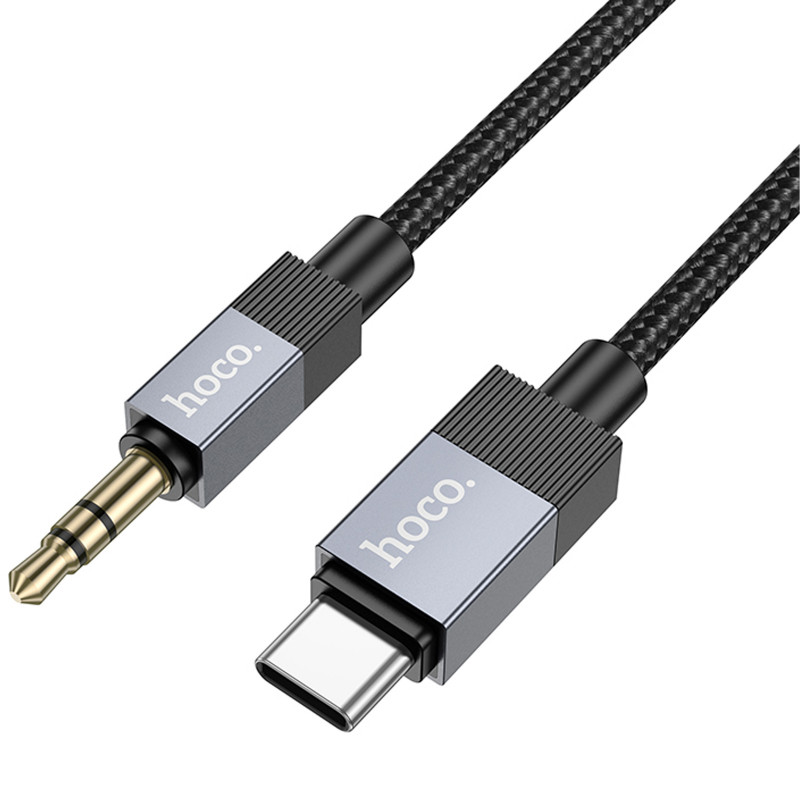 Фото Аудио кабель Aux Hoco UPA32B Clever digital (Type-C to AUX 3.5mm) (1m) (Black) на vchehle.ua
