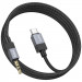 Аудио кабель Aux Hoco UPA32B Clever digital (Type-C to AUX 3.5mm) (1m) (Black) в магазине vchehle.ua