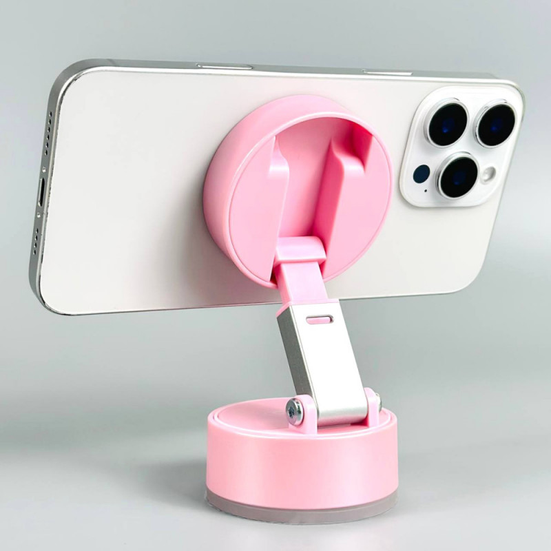 Фото Вакуумно-магнітний утримувач XO C170 magnetic vacuum (center console) (Pink) в маназині vchehle.ua