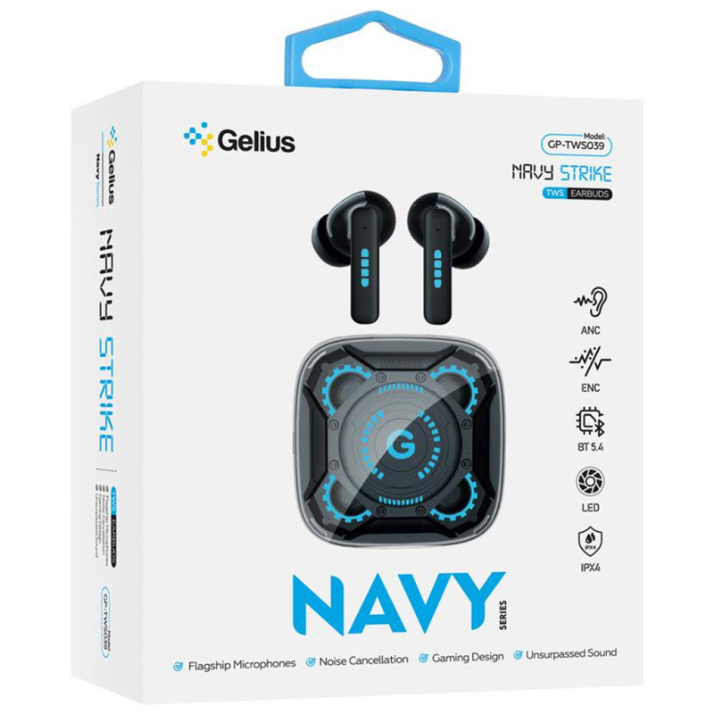 Купить Беспроводные TWS наушники Gelius NavyStrike GP-TWS039 (Black) на vchehle.ua