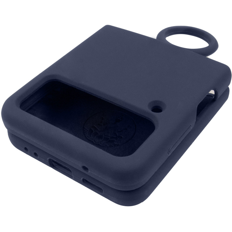 Чехол Foldables Silicone Cover Lakshmi (AAA) для Samsung Galaxy Z Flip4 (Темно-синий / Midnight blue) в магазине vchehle.ua