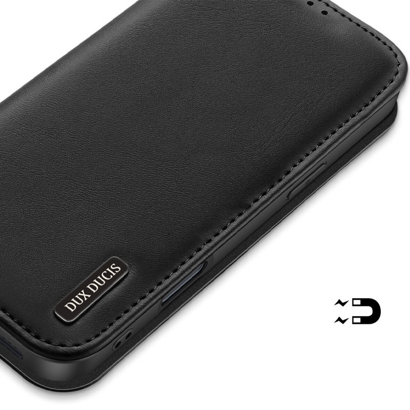 Замовити Чохол-книжка Dux Ducis Hivo на Apple iPhone 16 Pro (6.3") (Black) на vchehle.ua