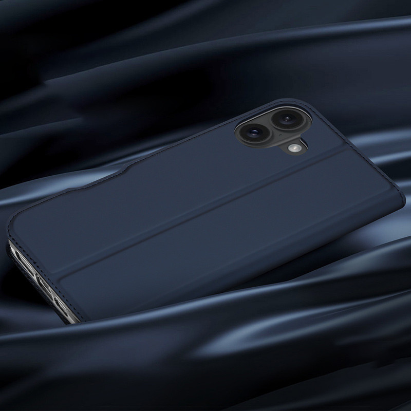 Чехол-книжка Dux Ducis с карманом для визиток для Apple iPhone 16 (6.1") (Синий) в магазине vchehle.ua