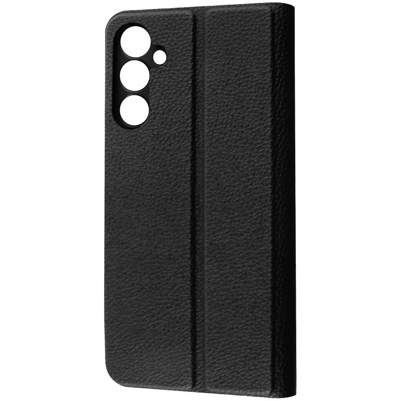 Чехол-книжка Fibra Flip для Samsung Galaxy S25 FE (Black grain)