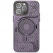 Чохол M-Tech Carbon soft touch with Magnetic Safe на Apple iPhone 12 Pro / 12 (6.1") (Purple)