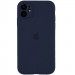 Чохол Silicone Case Full Camera Protective (AA) на Apple iPhone 12 (6.1") (Темно-синій / Midnight blue)