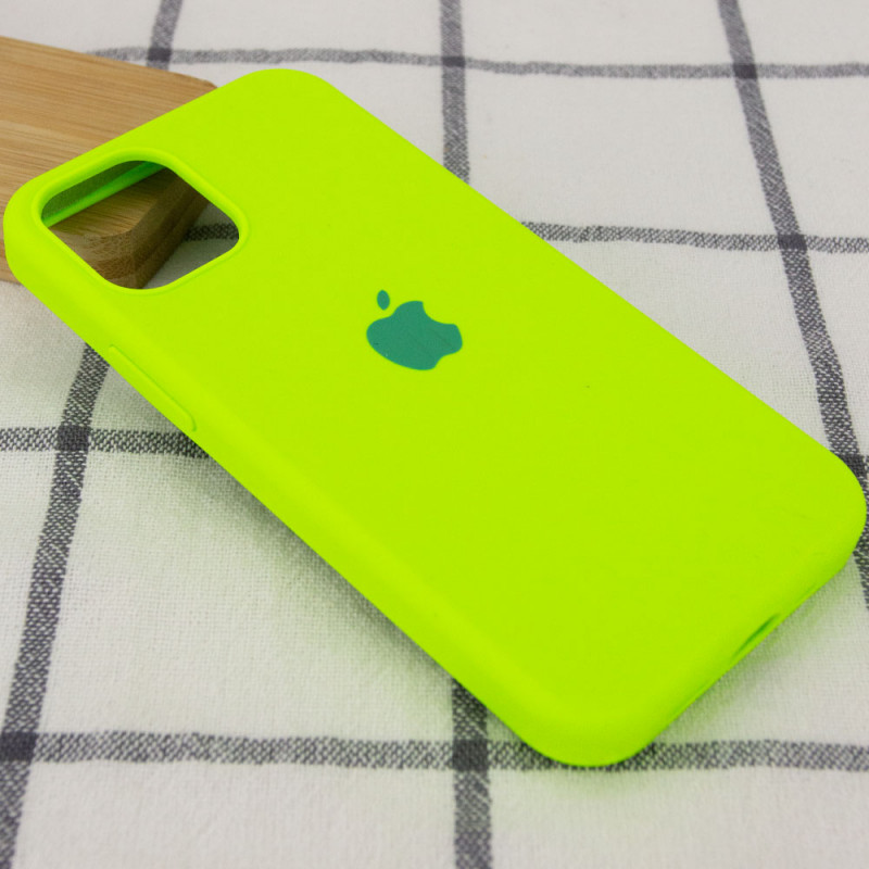 Фото Чохол Silicone Case Full Protective (AA) на Apple iPhone 14 Pro (6.1") (Салатовий / Neon Green) на vchehle.ua