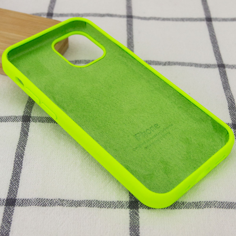 Фото Чохол Silicone Case Full Protective (AA) на Apple iPhone 14 Pro (6.1") (Салатовий / Neon Green) в маназині vchehle.ua