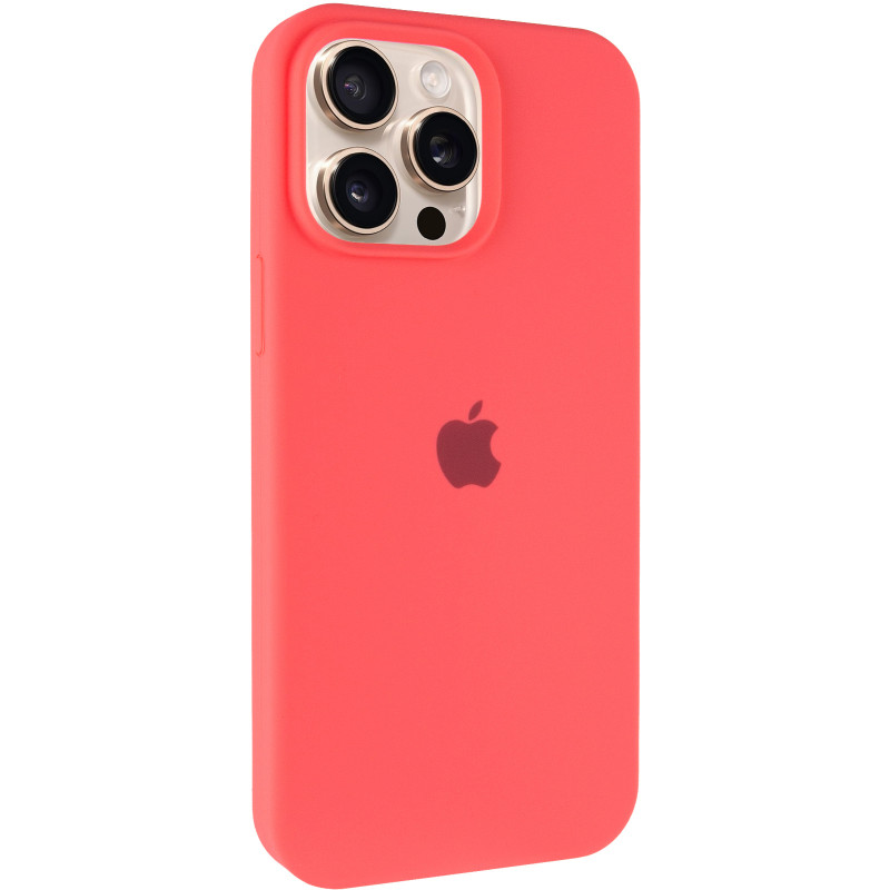 Чехол Silicone Case Full Protective (AA) для Apple iPhone 14 Pro Max (6.7") (Арбузный / Watermelon red)