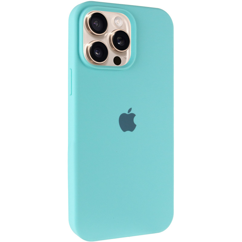 Чехол Silicone Case Full Protective (AA) для Apple iPhone 14 Pro Max (6.7") (Бирюзовый / Marine Green)