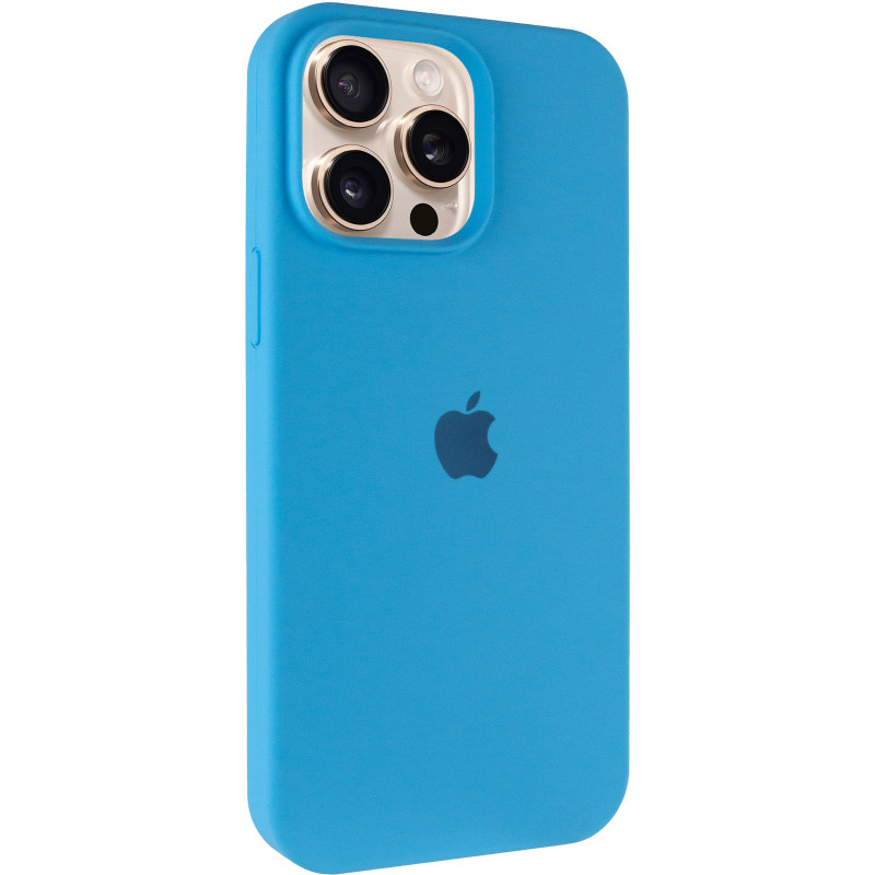 Чехол Silicone Case Full Protective (AA) для Apple iPhone 14 Pro Max (6.7") (Голубой / Blue)