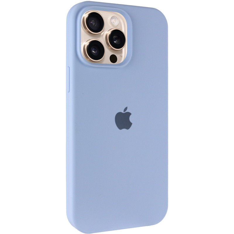 Чехол Silicone Case Full Protective (AA) для Apple iPhone 14 Pro Max (6.7") (Голубой / Lilac Blue)