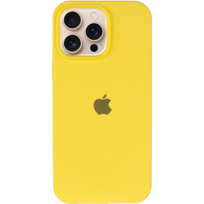 Фото Чехол Silicone Case Full Protective (AA) для Apple iPhone 14 Pro Max (6.7") (Желтый / Yellow) на vchehle.ua