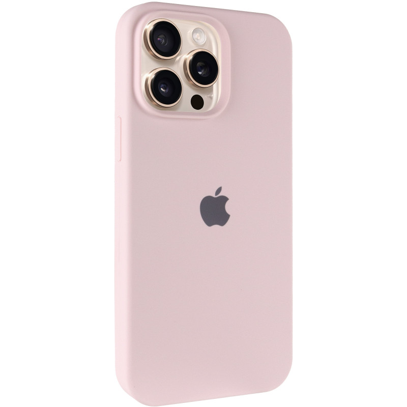Чехол Silicone Case Full Protective (AA) для Apple iPhone 14 Pro Max (6.7") (Розовый / Chalk Pink)
