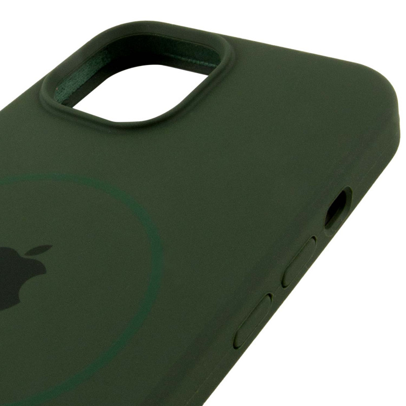 Чохол Silk Full Protective (AA) with Magnetic Fit на Apple iPhone 15 Plus (6.7") (Зелений / Cyprus Green) в магазині vchehle.ua