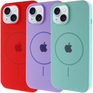 Чохол Silicone Case Full Protective (AA) with Magnetic Safe на Apple iPhone 14 (6.1")