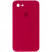 Чохол Silicone Case Square Full Camera Protective (AA) на Apple iPhone 7 / 8 / SE (2020) (4.7") (Червоний / Rose Red)