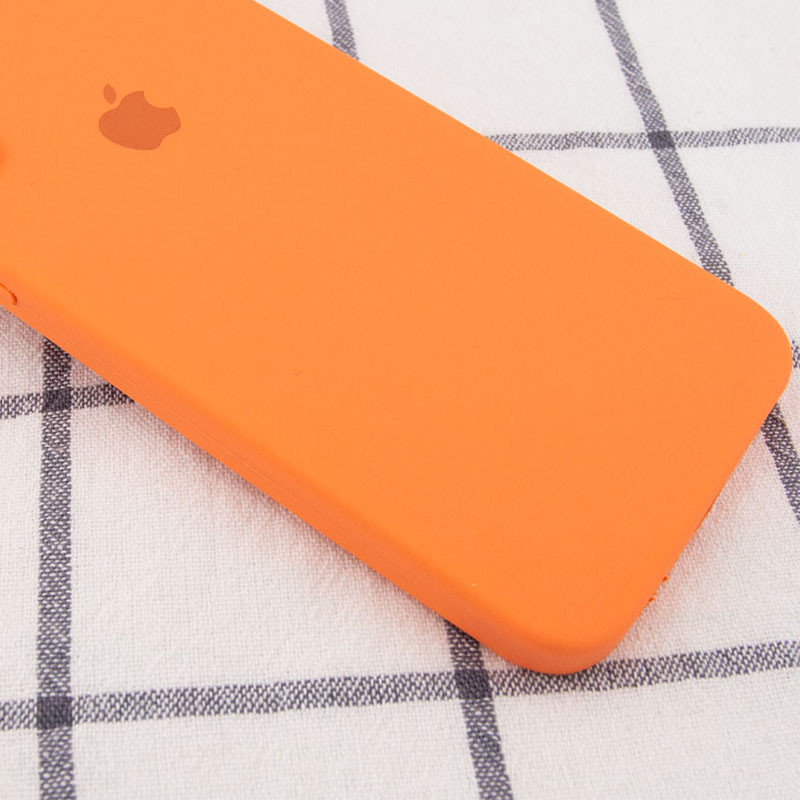 Фото Чохол Silicone Case Square Full Camera Protective (AA) на Apple iPhone 7 / 8 / SE (2020) (4.7") (Помаранчевий / Papaya) на vchehle.ua