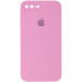 Чехол Silicone Case Square Full Camera Protective (AA) для Apple iPhone 7 plus/8 plus (5.5") (Розовый / Light pink)