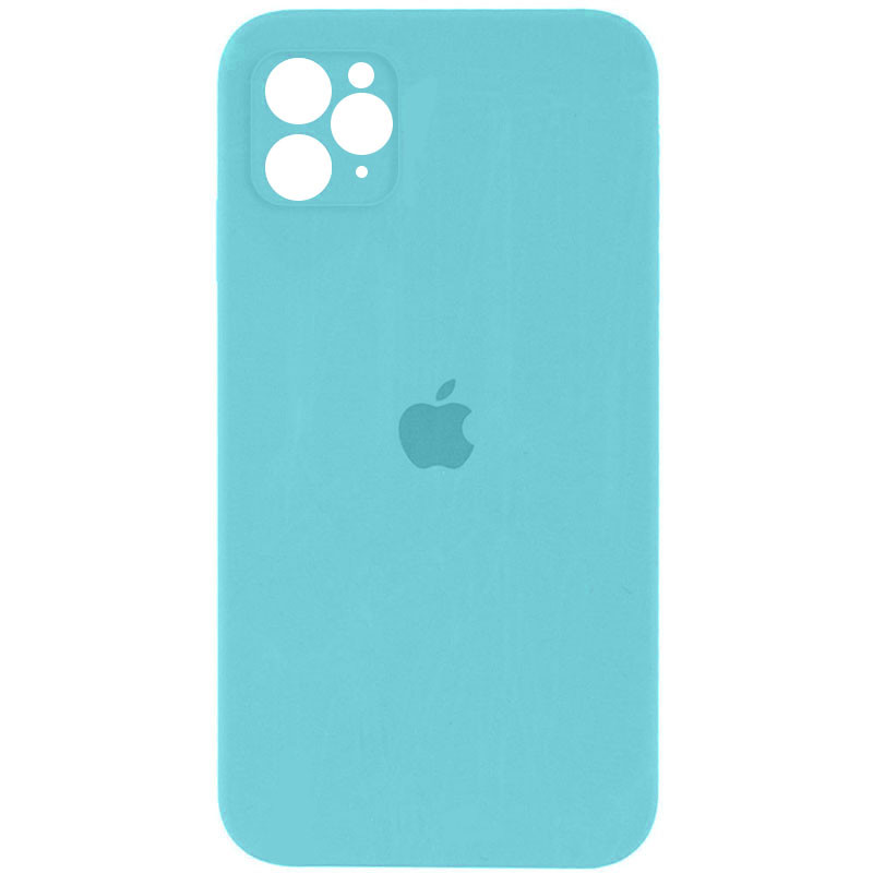 Чохол Silicone Case Square Full Camera Protective (AA) на Apple iPhone 11 Pro (5.8") (Бірюзовий / Marine Green)