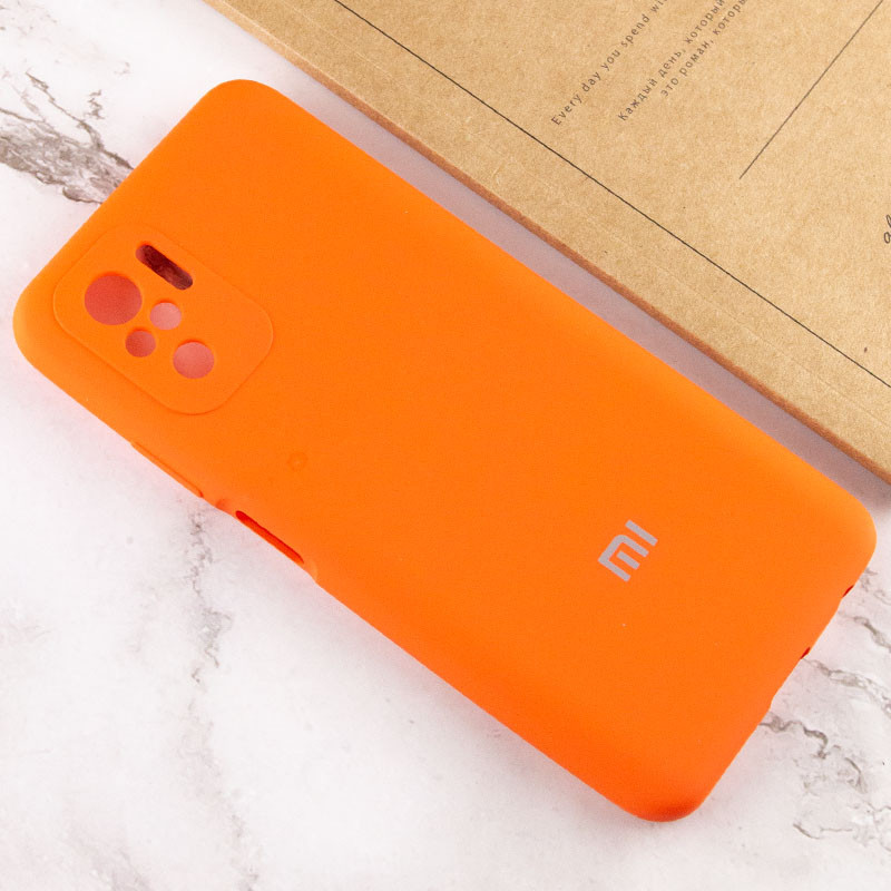 Чехол Silicone Cover Full Camera (AA) для Xiaomi Redmi Note 10 / Note 10s (Оранжевый / Neon Orange) в магазине vchehle.ua