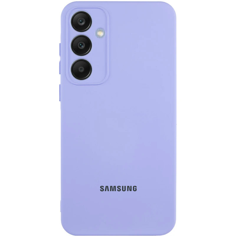 Чехол Silicone Cover Lakshmi Full Camera (AA) with logo для Samsung Galaxy S25 (Сиреневый / Dasheen)
