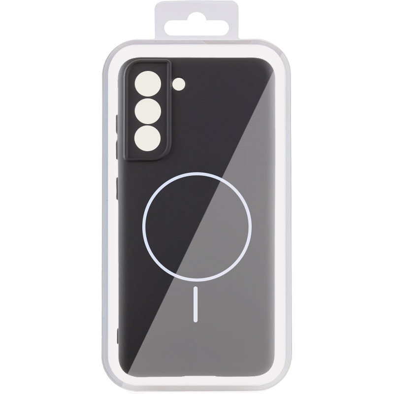 Чехол Silicone Cover Lakshmi Full Camera (AA) with Magnetic Fit для Samsung Galaxy S21 FE (Черный / Black) в магазине vchehle.ua