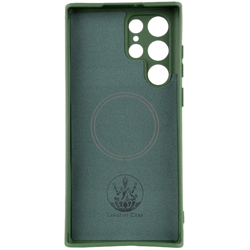 Фото Чехол Silicone Cover Lakshmi Full Camera (AA) with Magnetic Fit для Samsung Galaxy S24 Ultra (Зеленый / Dark green) на vchehle.ua