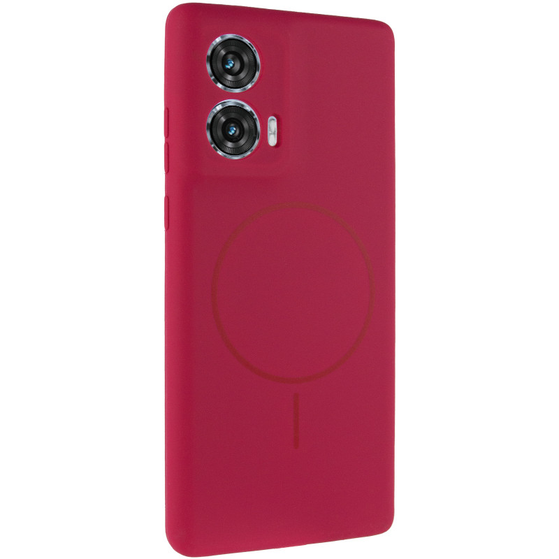Чехол Silicone Cover Lakshmi Full Camera (AA) with MagFit для Motorola Edge 50 Fusion (Красный / Rose Red)
