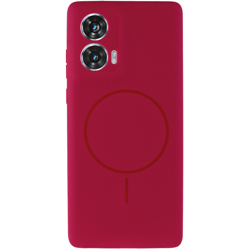 Фото Чехол Silicone Cover Lakshmi Full Camera (AA) with MagFit для Motorola Edge 50 Fusion (Красный / Rose Red) на vchehle.ua