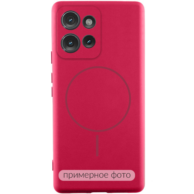 Чохол Silicone Cover Lakshmi Full Camera (AA) with Magnetic Fit на Motorola Edge 60 / 60 Fusion (Червоний / Rose Red)