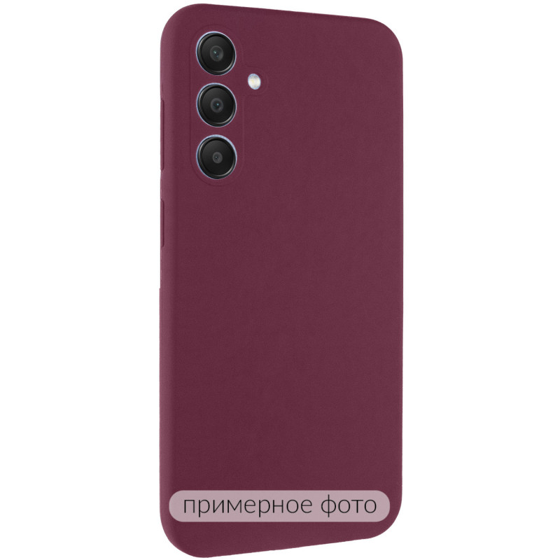 Чехол Silicone Cover Lakshmi Full Camera (AAA) для Xiaomi Redmi 15 (Europe version) (Бордовый / Plum)