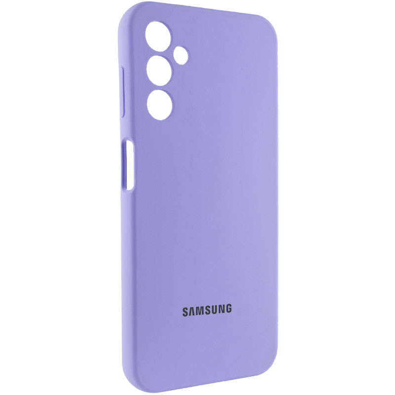 Фото Чехол Silicone Cover Lakshmi Full Camera (AAA) with Logo для Samsung Galaxy A24 4G (Сиреневый / Dasheen) на vchehle.ua