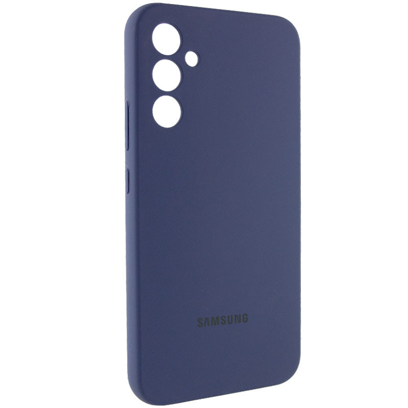Фото Чохол Silicone Cover Lakshmi Full Camera (AAA) with Logo на Samsung Galaxy S24 FE (Темно-синій / Midnight blue) на vchehle.ua