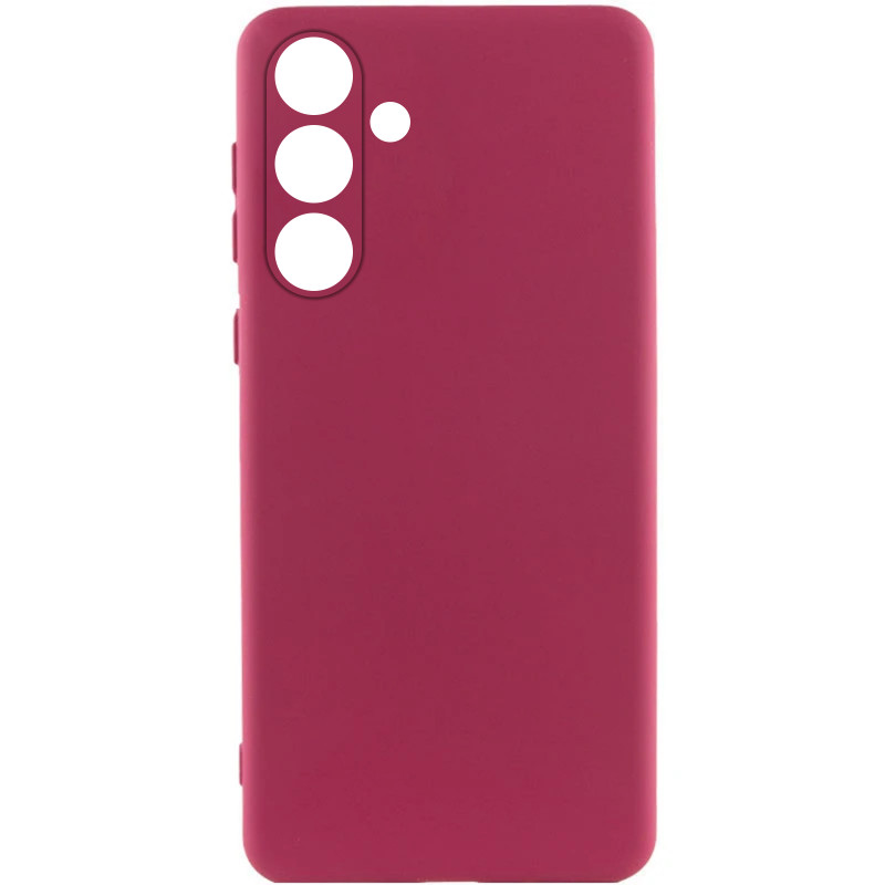 Чехол Silicone Cover Ummi Lakshmi Full Camera (AA) для Samsung Galaxy S25 FE (Бордовый / Marsala)