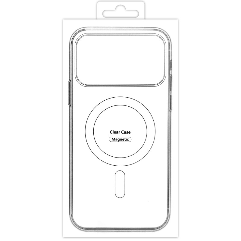 Фото TPU чохол Clear Case with Magnetic safe для Apple iPhone 17 Pro Max (6.9") (Clear) в маназині vchehle.ua