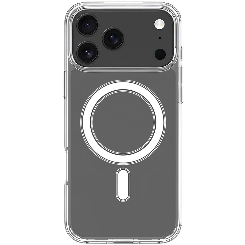 TPU чохол Clear Case with Magnetic safe для Apple iPhone 17 Pro Max (6.9") (Clear) в магазині vchehle.ua