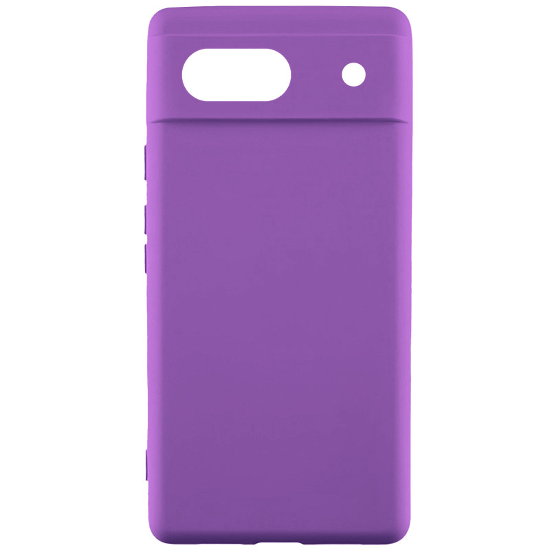 Чехол TPU GETMAN Liquid Silk Full Camera для Google Pixel 6 (Фиолетовый / Purple)