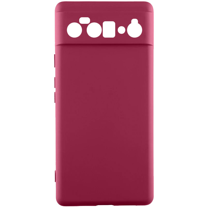 Чохол TPU GETMAN Liquid Silk Full Camera на Google Pixel 6 Pro (Бордовий / Marsala)