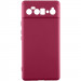 Чохол TPU GETMAN Liquid Silk Full Camera на Google Pixel 6 Pro (Бордовий / Marsala)